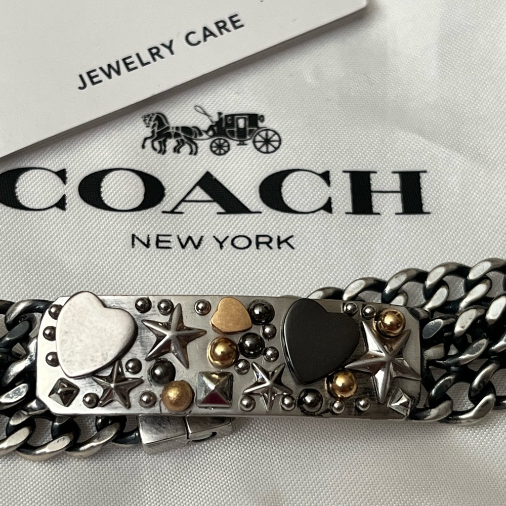 Coach Silver and Gold Heart Bracelet - Picture 2 of 3